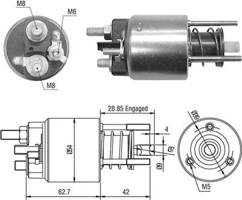 Elektromagnetický spínač, štartér MAGNETI MARELLI 940113050453