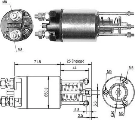 Elektromagnetický spínač, štartér MAGNETI MARELLI 940113050460